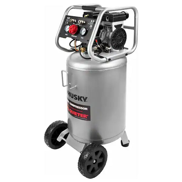 Husky 20 Gal. Vertical Electric-Powered Silent Air Compressor - $225
