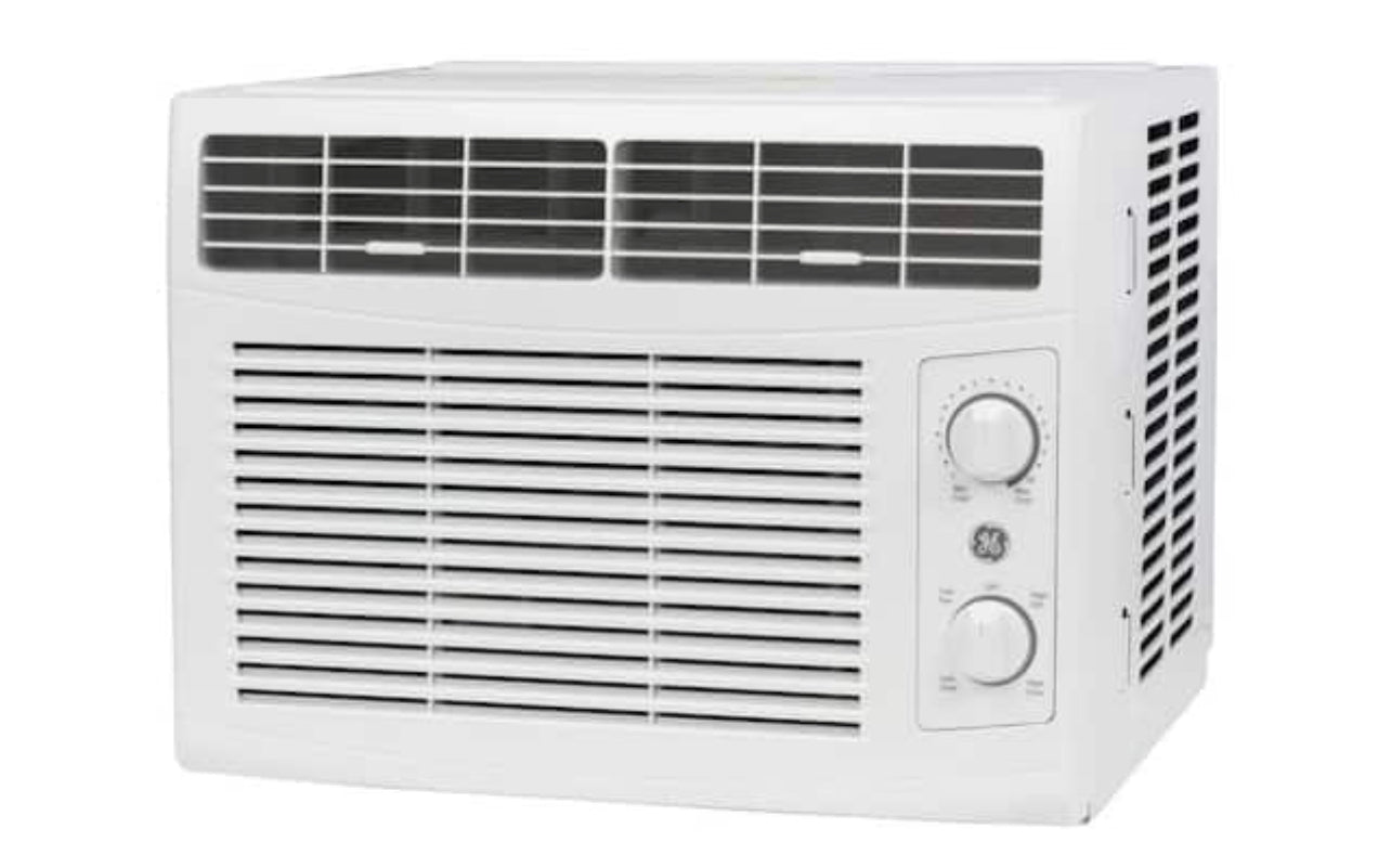 GE 5,000 BTU 115-Volt Window Air Conditioner for Bedroom or 150 sq. ft. Small Rooms in White, Included Install Kit Discount Bros, LLC.