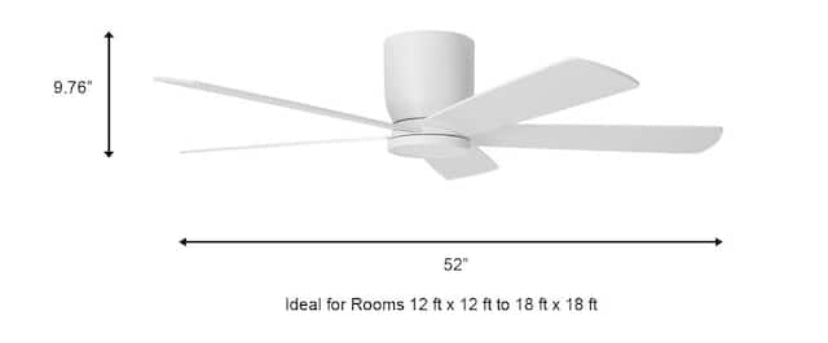 Home Decorators Collection Britton 52 in. Integrated LED Indoor Matte White Ceiling Fan Discount Bros, LLC.