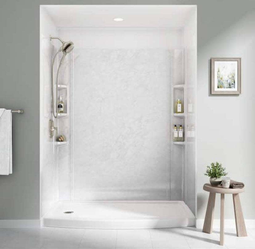 American Standard Ovation Curve 30 in. x 60 in. Single Threshold Left Hand Drain Shower Base in Arctic White Discount Bros