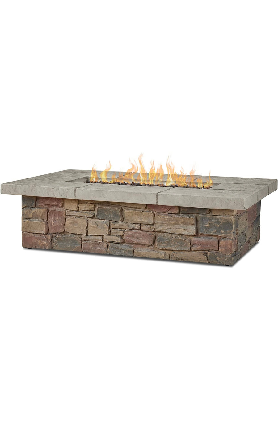 Real Flame C11812LP-BF Propane/Natural Gas, Sedona Rectangle Fire Table Discount Bros, LLC.