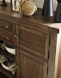 Signature Design by Ashley Moriville Rustic Dining Room Buffet, Brown - $500