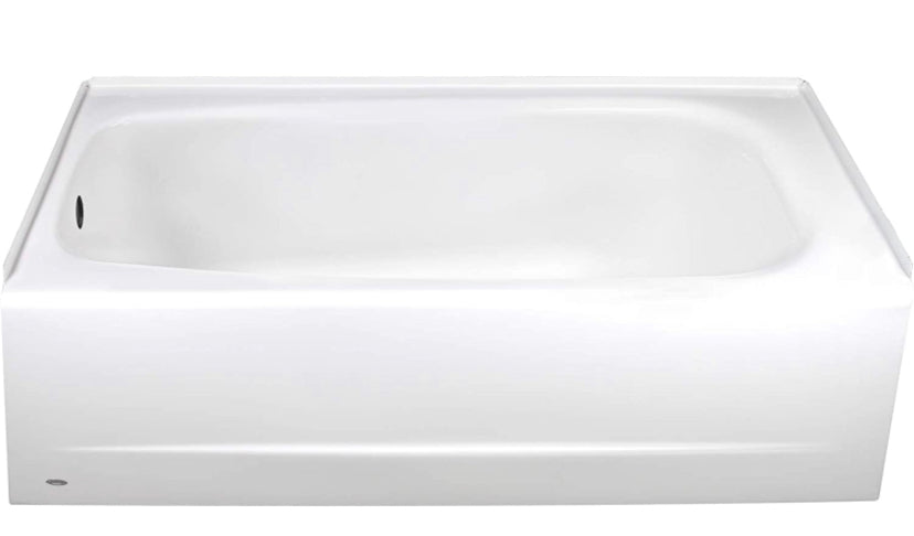 American Standard 2460002.020 Cambridge Procelain-Enameled Steel 60-In X 32-In Alcove Bathtub with Left Hand Drain, 50-60 gal, White - $470
