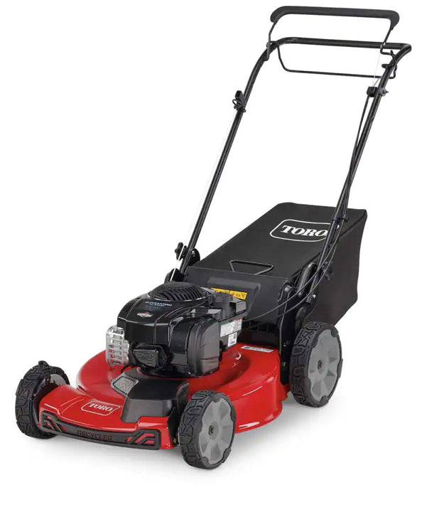 22 in. Recycler Briggs & Stratton High Wheel FWD Gas Walk Behind Self Propelled Lawn Mower with Super Bagger - Discount Bros