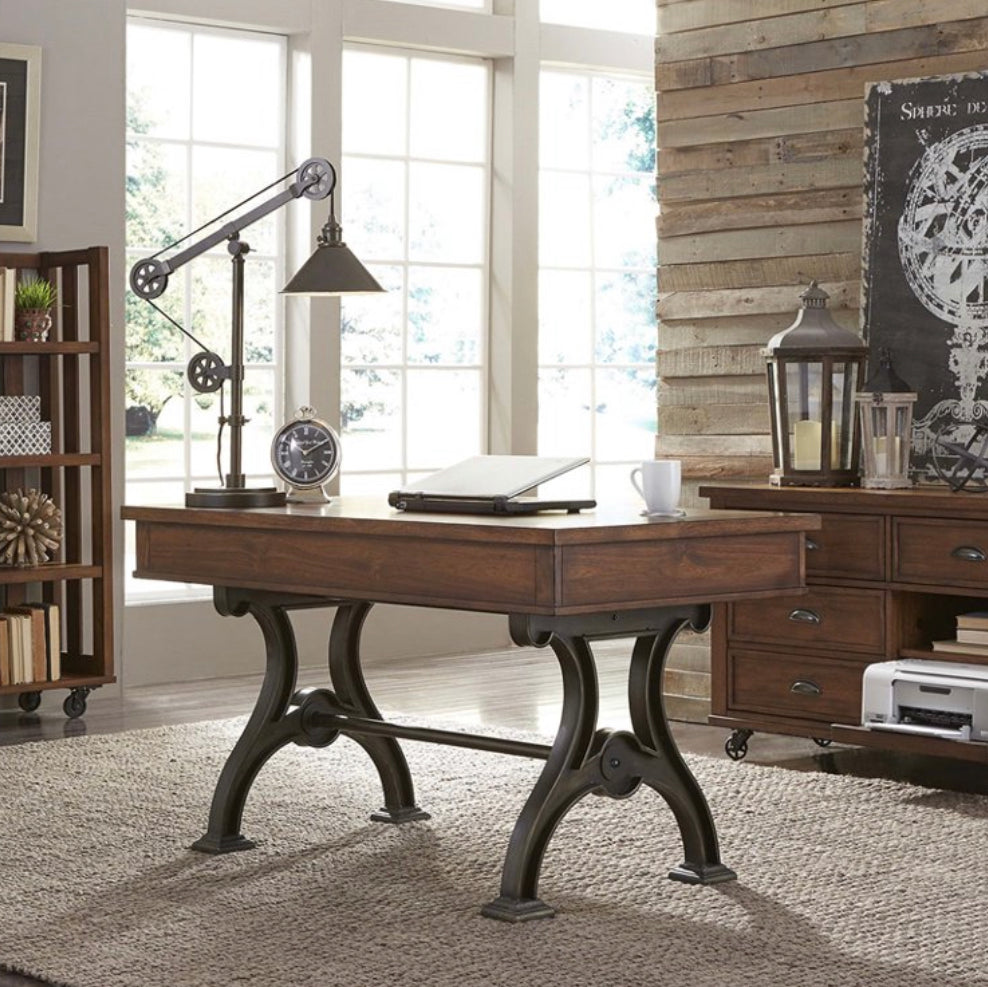 Arlington House Medium Brown Wood Writing Desk - $475