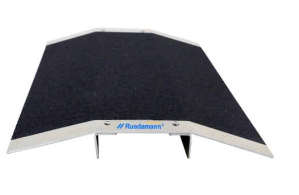 Ruedamann Bridge Threshold Ramp L15.7'' x H1.6'' with Supporting Frame and Non-Slip Surface,Ramp for Wheelchairs, Stairs,Vans, Steps(NBR40) Discount Bros