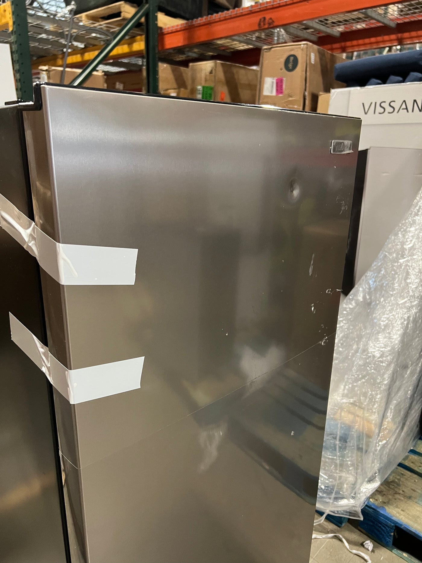 Vissani 7 cu. ft. Convertible Upright Freezer in Stainless Steel Look Discount Bros