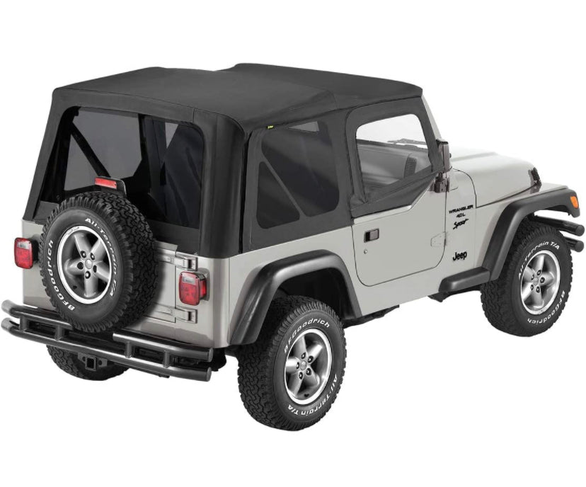 Pavement Ends by Bestop 51197-35 Black Diamond Replay Replacement Tinted Back Windows for 1997-2006 Jeep Wrangler Discount Bros, LLC.