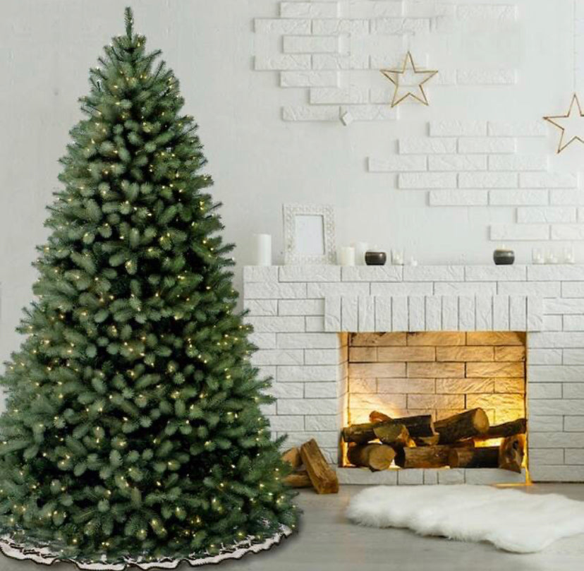 National Tree Company 6-1/2 ft. Feel Real Downswept Douglas Blue Fir Hinged Tree with 650 Clear Lights Discount Bros, LLC.
