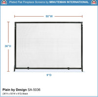 Minuteman International SA-5036 Plain by Design Flat Screen, 50-in x 36-in, Black Discount Bros, LLC.