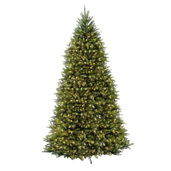 National Tree Company 10 ft. Pre-Lit Dunhill Fir Hinged Artificial Christmas Tree - $418
