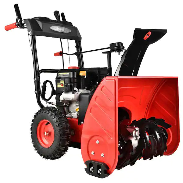 PowerSmart 24 in. 2-Stage Electric Start Gas Snow Blower, Heated Handles, LED - $600