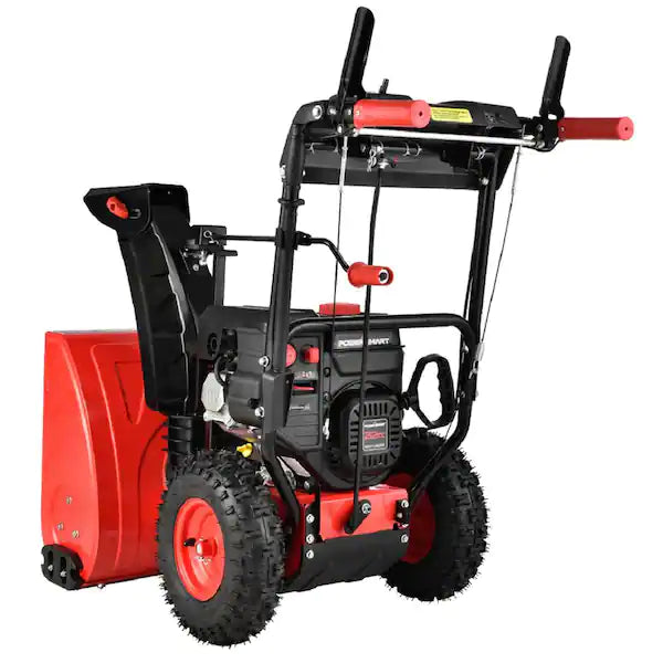 PowerSmart 24 in. 2-Stage Electric Start Gas Snow Blower, Heated Handles, LED - $600