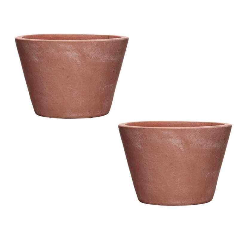 (2-PACK) Vaso 7.9 in. x 5.2 in. Terracotta Clay Pot - $4