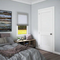 eightdoors 32" x 80" x 1-3/8" White Finished Flat Louver Solid Core Wood Door - $125