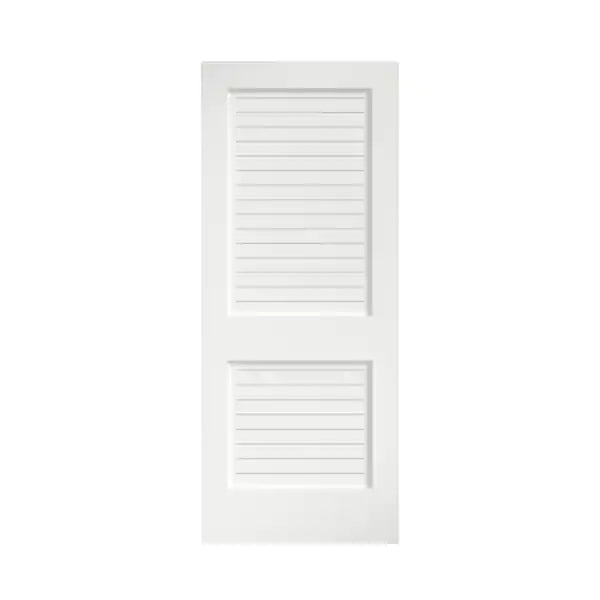 eightdoors 32" x 80" x 1-3/8" White Finished Flat Louver Solid Core Wood Door - $160
